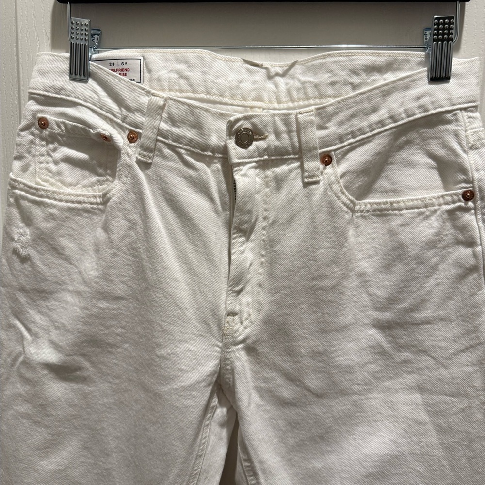 Gap the girlfriend jean optic white sz 28/6R - Picture 5 of 11